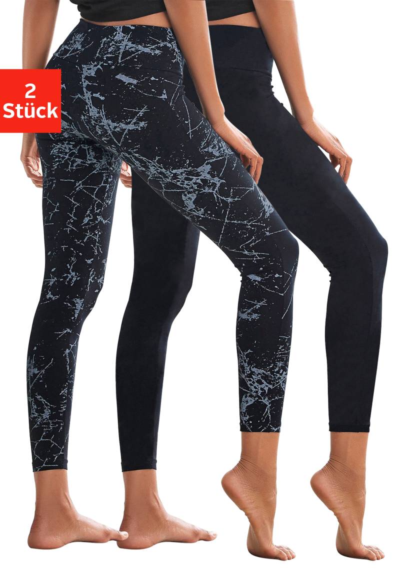 H.I.S Leggings, (2er-Pack), in bedruckt und uni, Loungewear von H.I.S