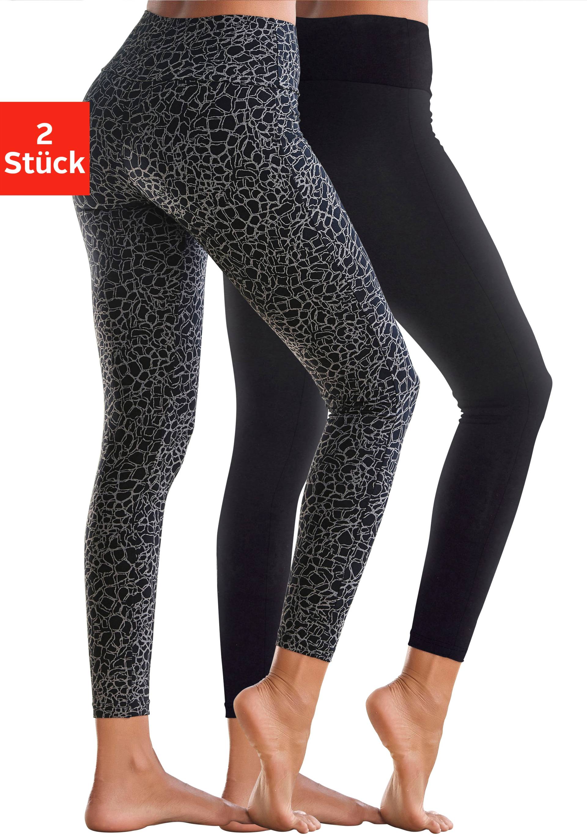 H.I.S Leggings, (2er-Pack), in bedruckt und uni von H.I.S