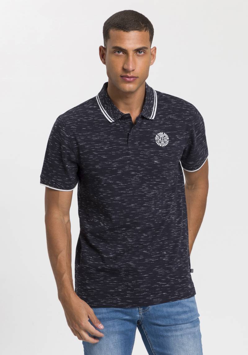 H.I.S Poloshirt, in markanter mélange Optik von H.I.S