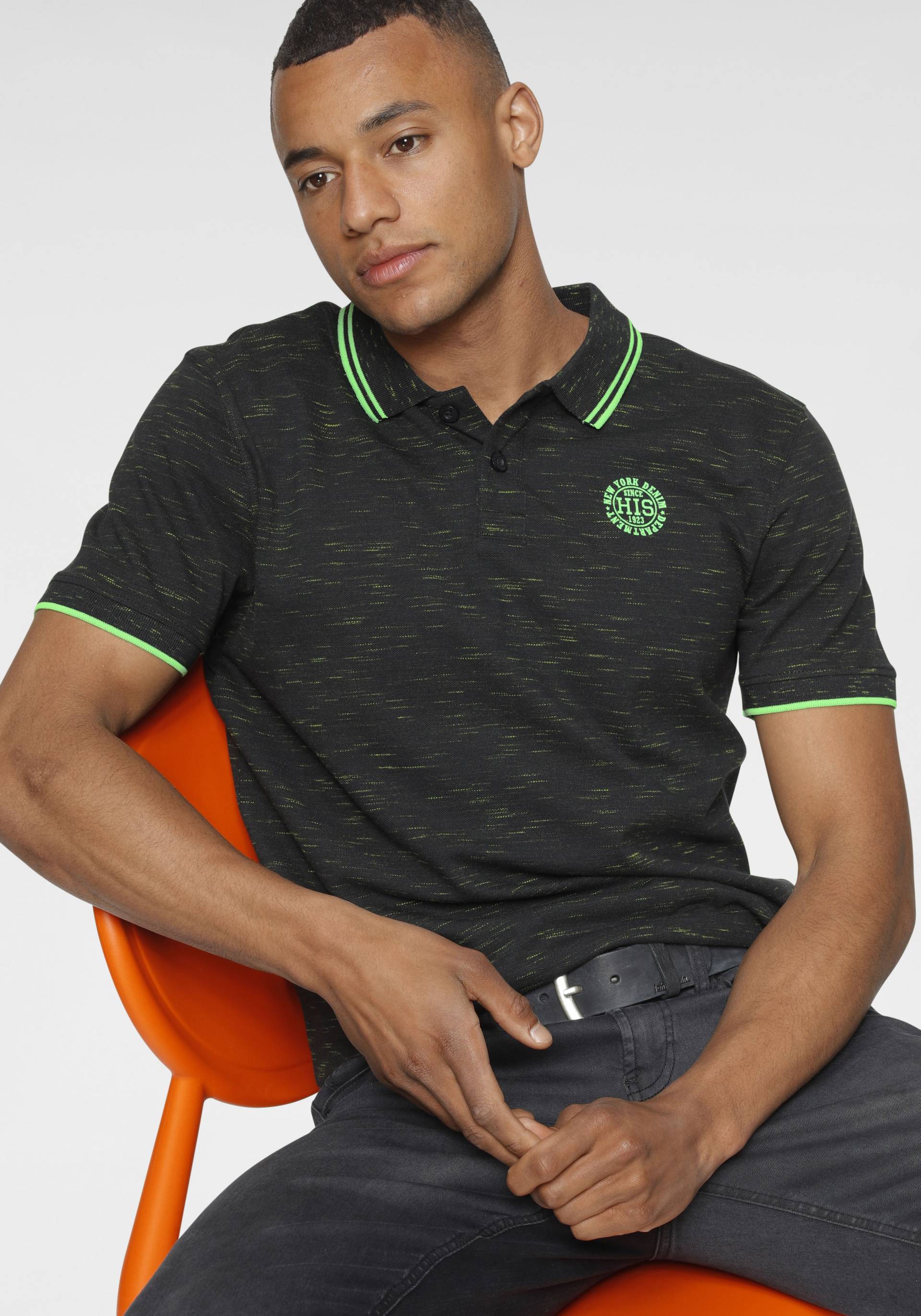H.I.S Poloshirt, kurzärmelig, schmal geschnitten, mit Polokragen H.I.S Poloshirt, kurzärmelig, schmal geschnitten, mit Polokragen von H.I.S