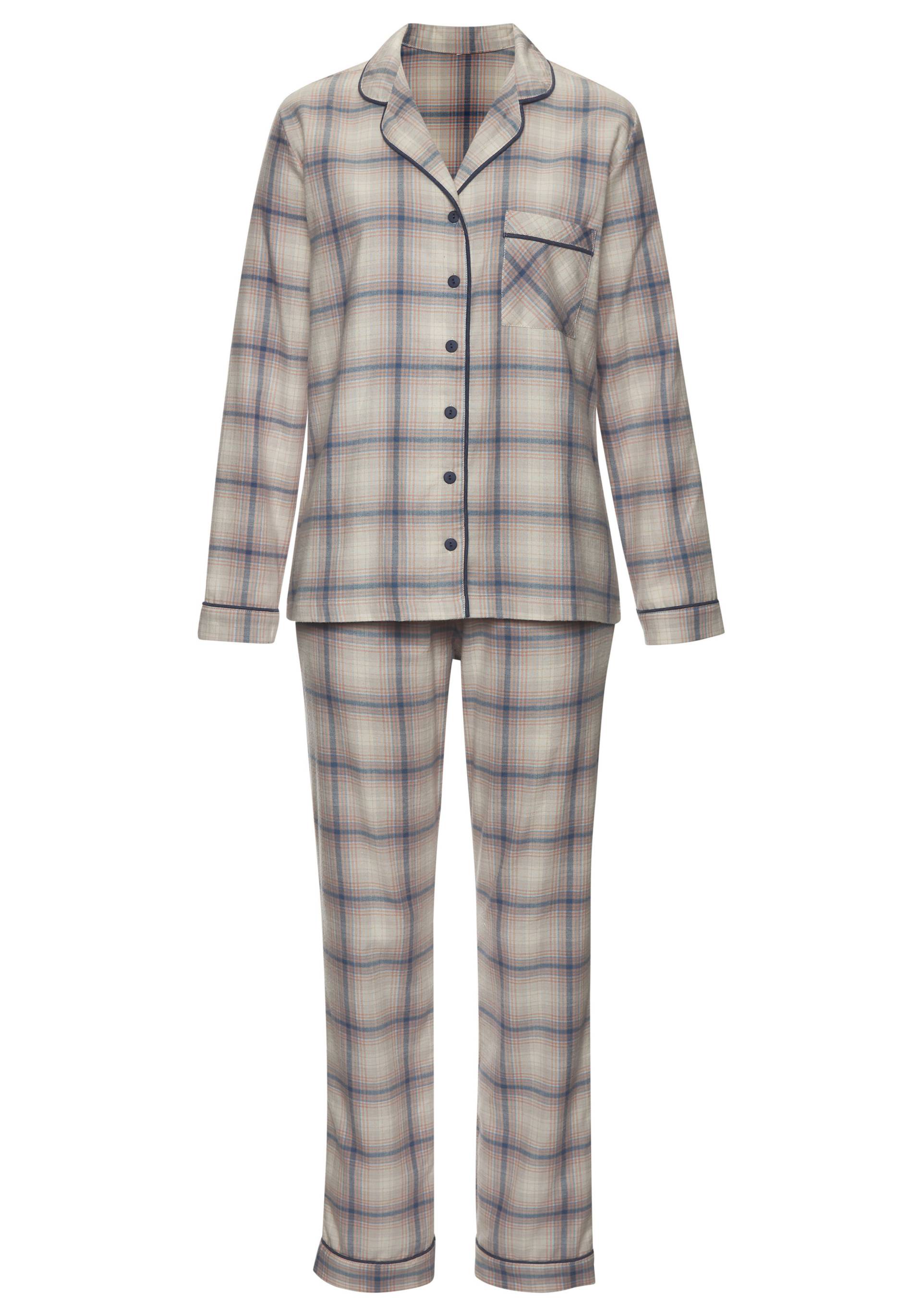 H.I.S Pyjama, (Set, 2 tlg.), aus Flanell mit Allover-Karomuster von H.I.S