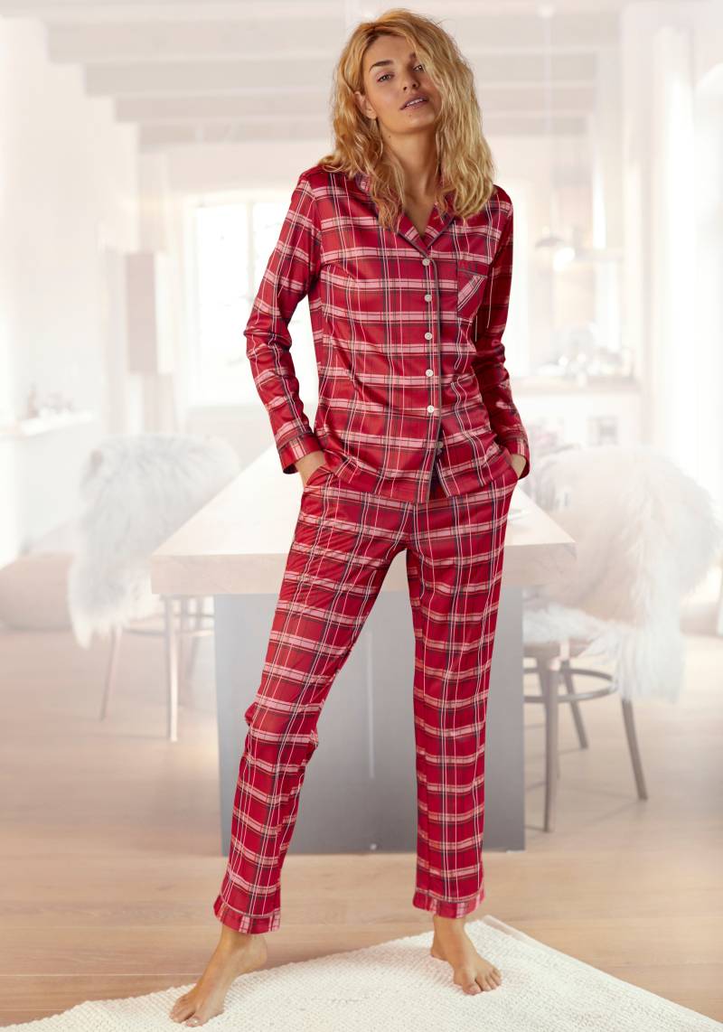 H.I.S Pyjama, (Set, 2 tlg.), aus Flanell mit Allover-Karomuster von H.I.S