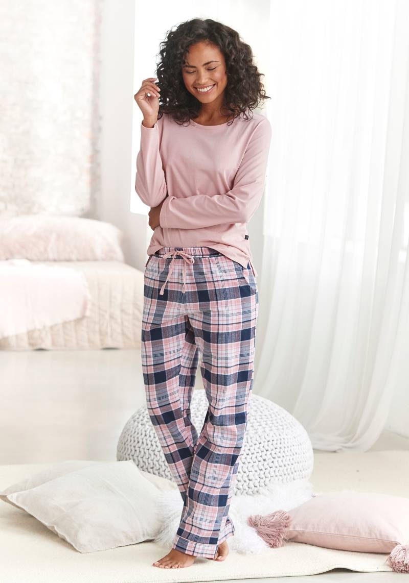 H.I.S Pyjama, (2 tlg.), mit karierter Schlafhose H.I.S Pyjama, (2 tlg.), mit karierter Schlafhose von H.I.S