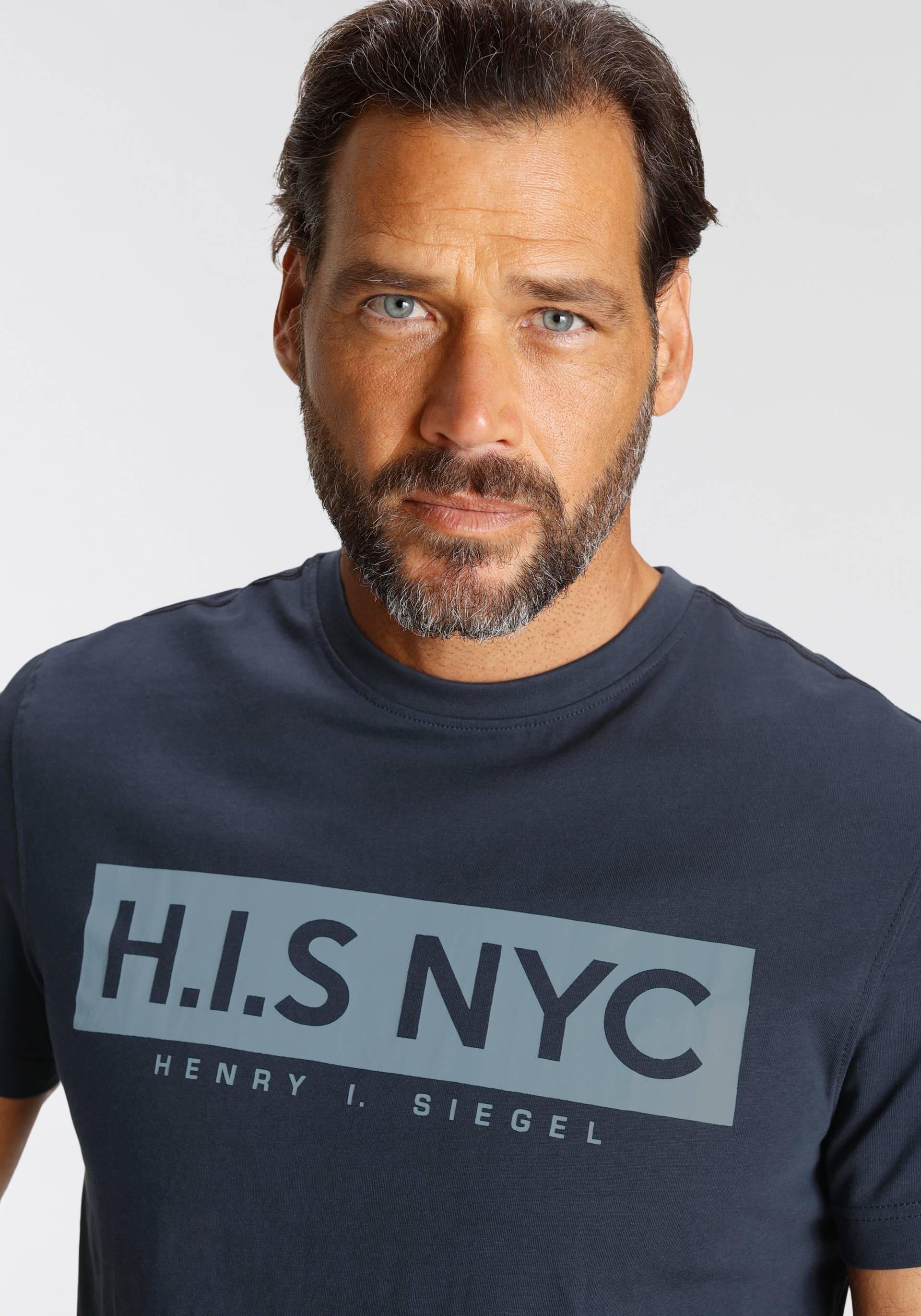 H.I.S Rundhalsshirt, mit Logo-Print vorne von H.I.S