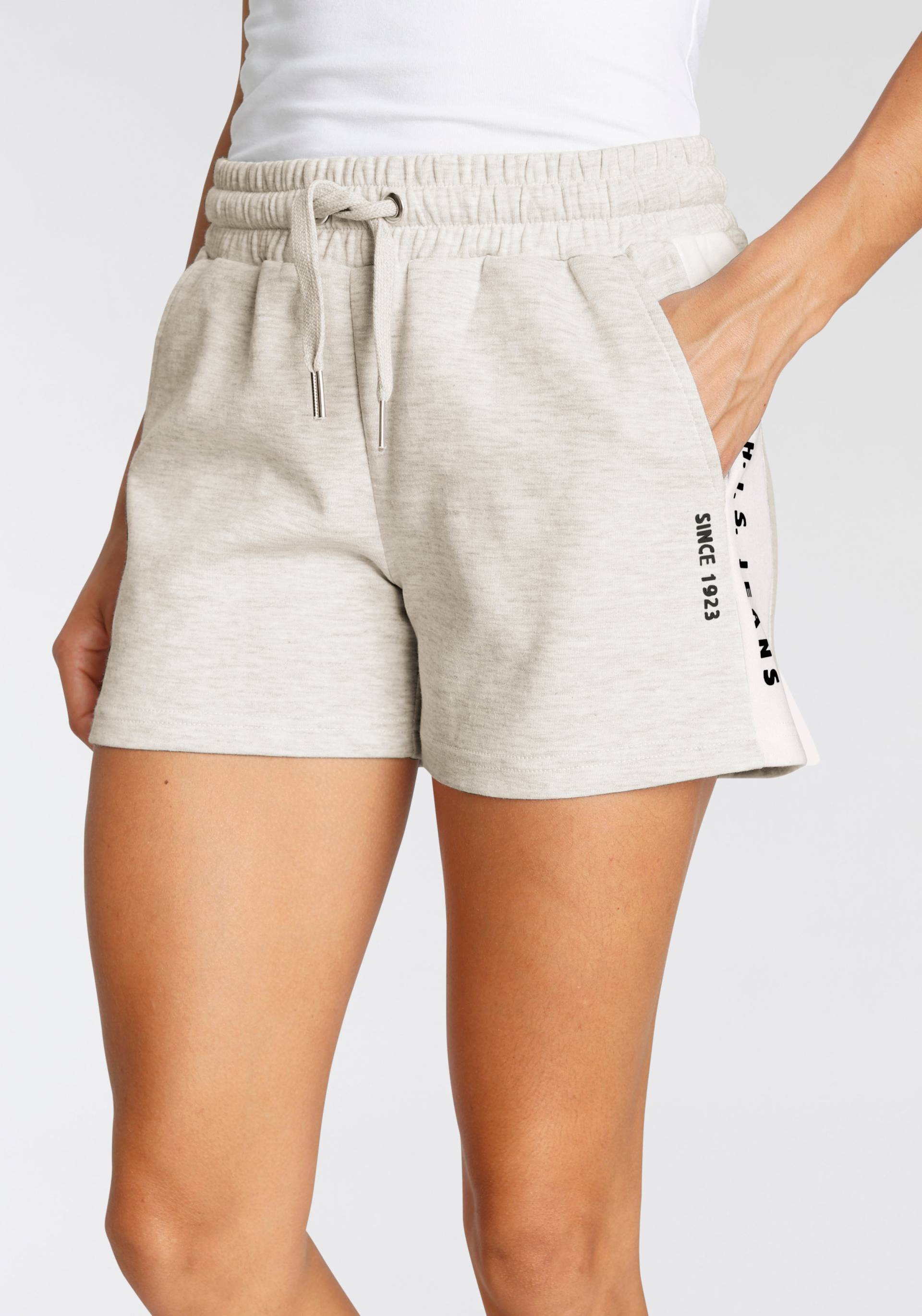 H.I.S Shorts, mit weissem Seitenstreifen und Logodruck von H.I.S