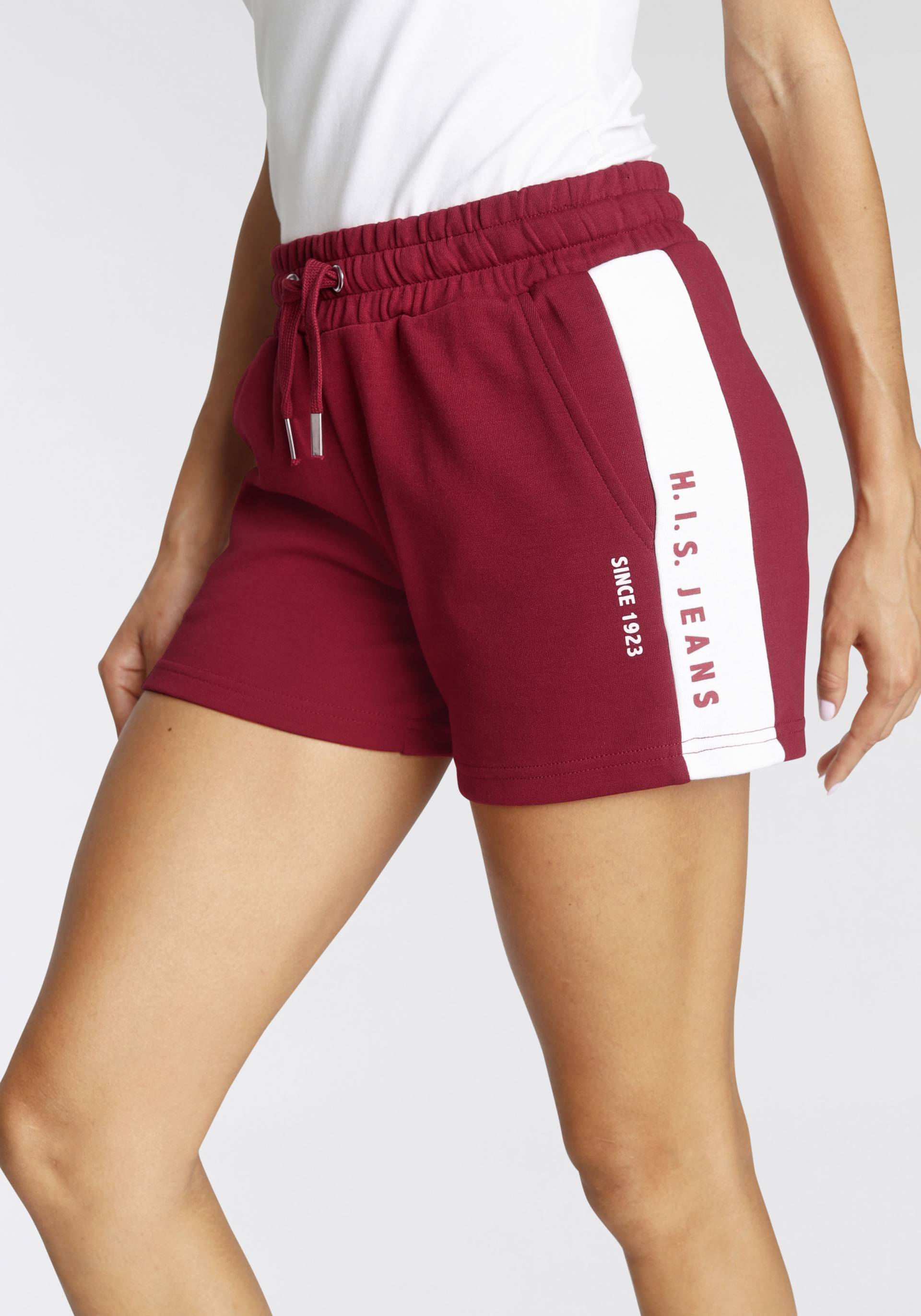 H.I.S Shorts, mit weissem Seitenstreifen und Logodruck H.I.S Shorts, mit weissem Seitenstreifen und Logodruck von H.I.S