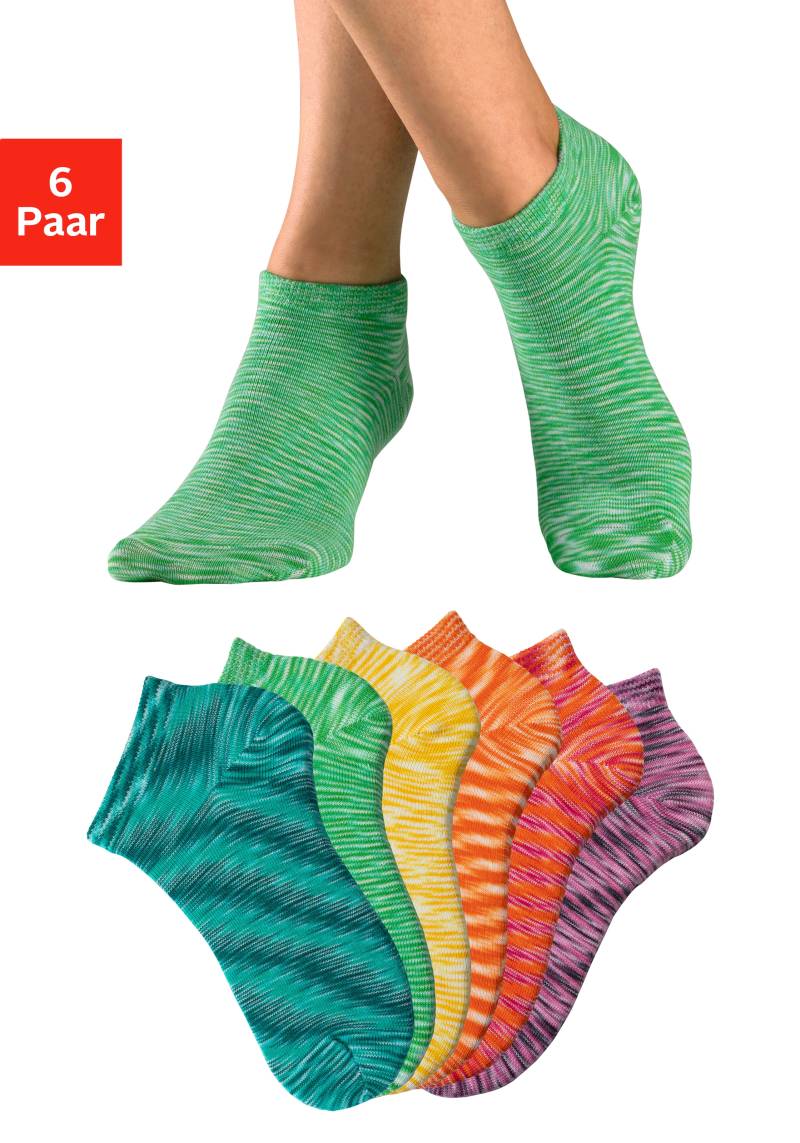 H.I.S Sneakersocken, (Packung, 6 Paar), mit farbigem Garn von H.I.S