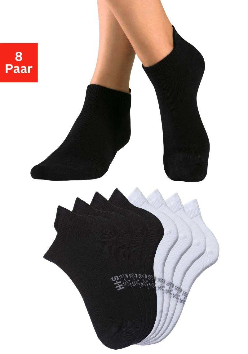 H.I.S Sneakersocken, (Packung, 8 Paar), mit verlängertem Bündchen hinten von H.I.S