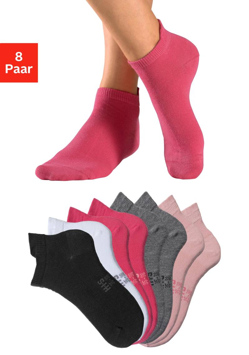 H.I.S Sneakersocken, (Packung, 8 Paar), mit verlängertem Bündchen hinten von H.I.S