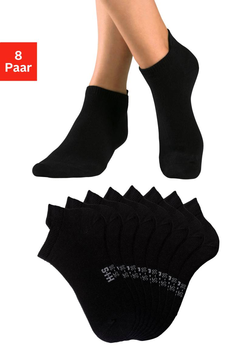 H.I.S Sneakersocken, (Packung, 8 Paar), mit verlängertem Bündchen hinten von H.I.S