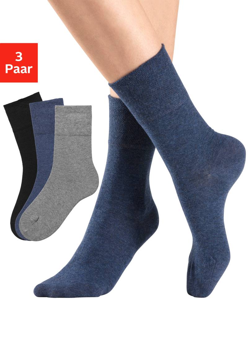 H.I.S Socken, (Packung, 3 Paar), mit Komfortbund auch für Diabetiker geeignet von H.I.S