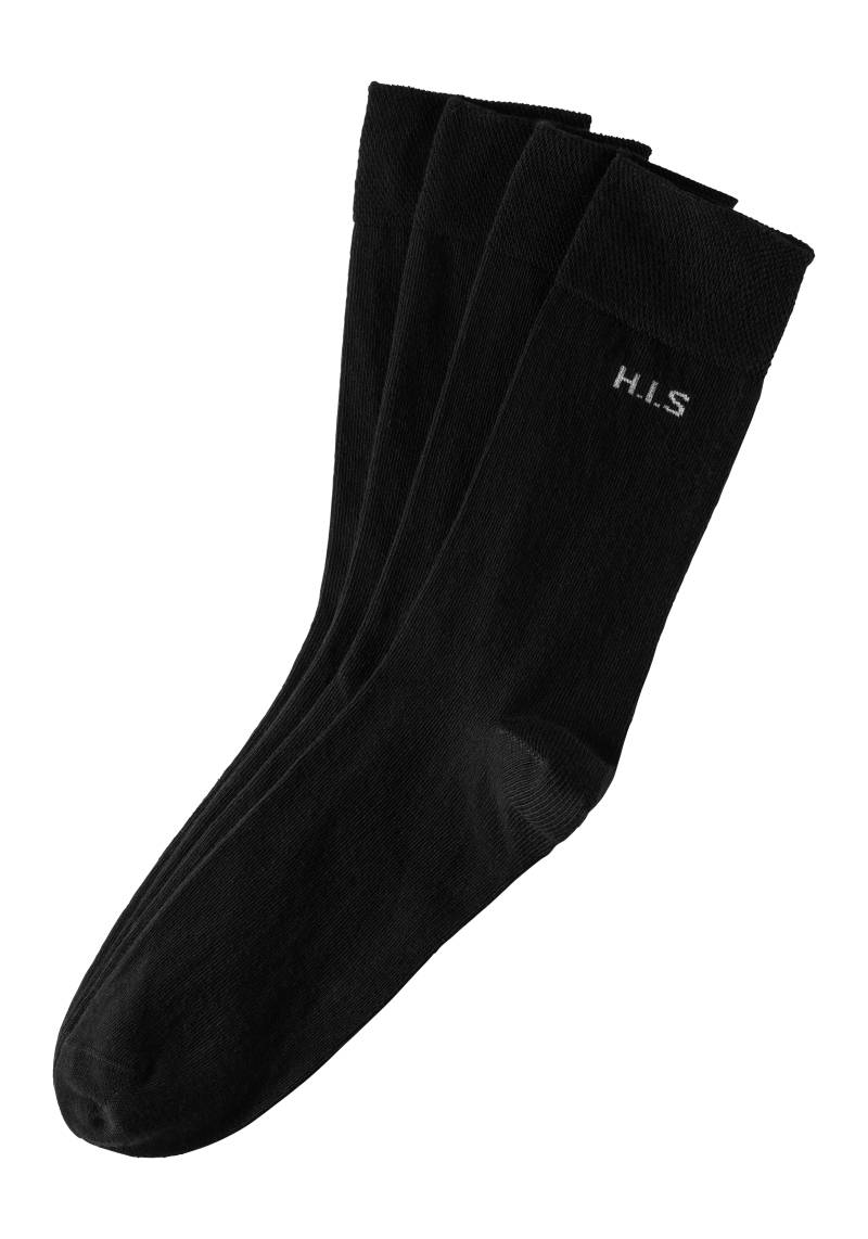 H.I.S Socken, (Packung, 4 Paar), mit druckfreiem Bündchen von H.I.S