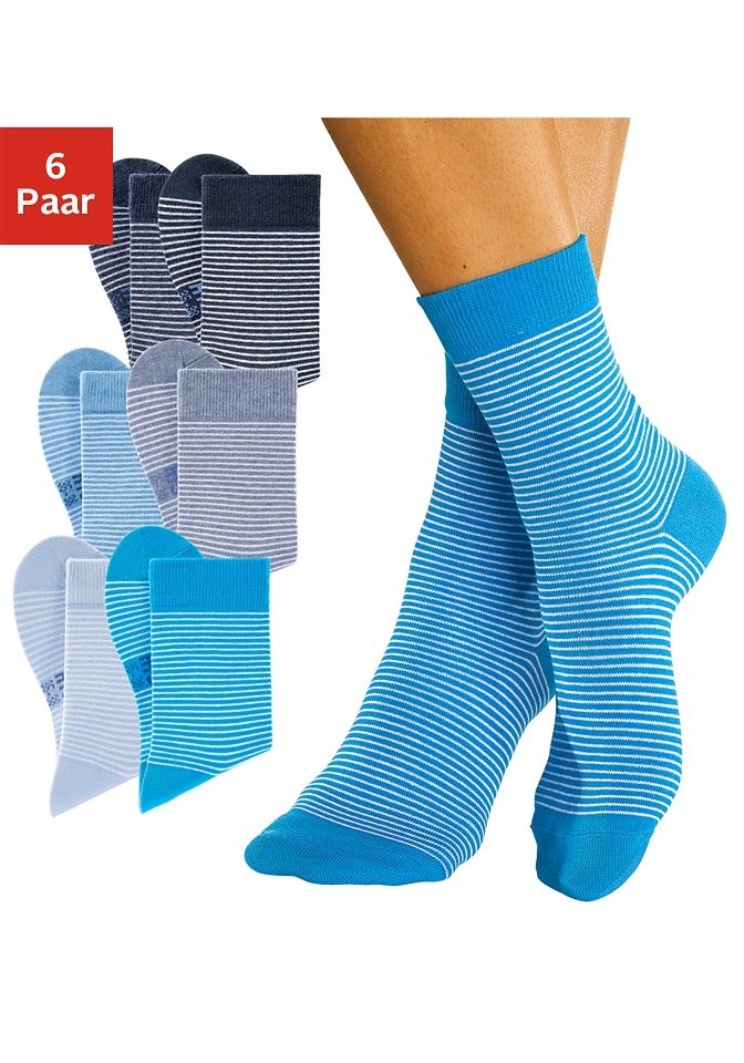 H.I.S Socken, (Packung, 6 Paar), mit druckfreiem Bündchen von H.I.S