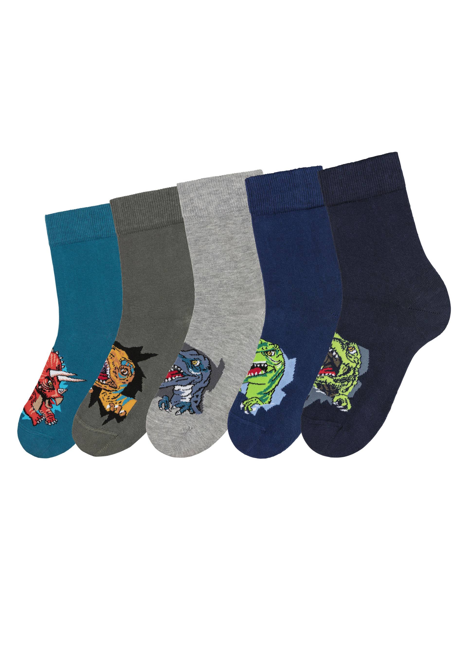 H.I.S Socken, (Packung, 5 Paar), mit Dinosauriermotiven von H.I.S