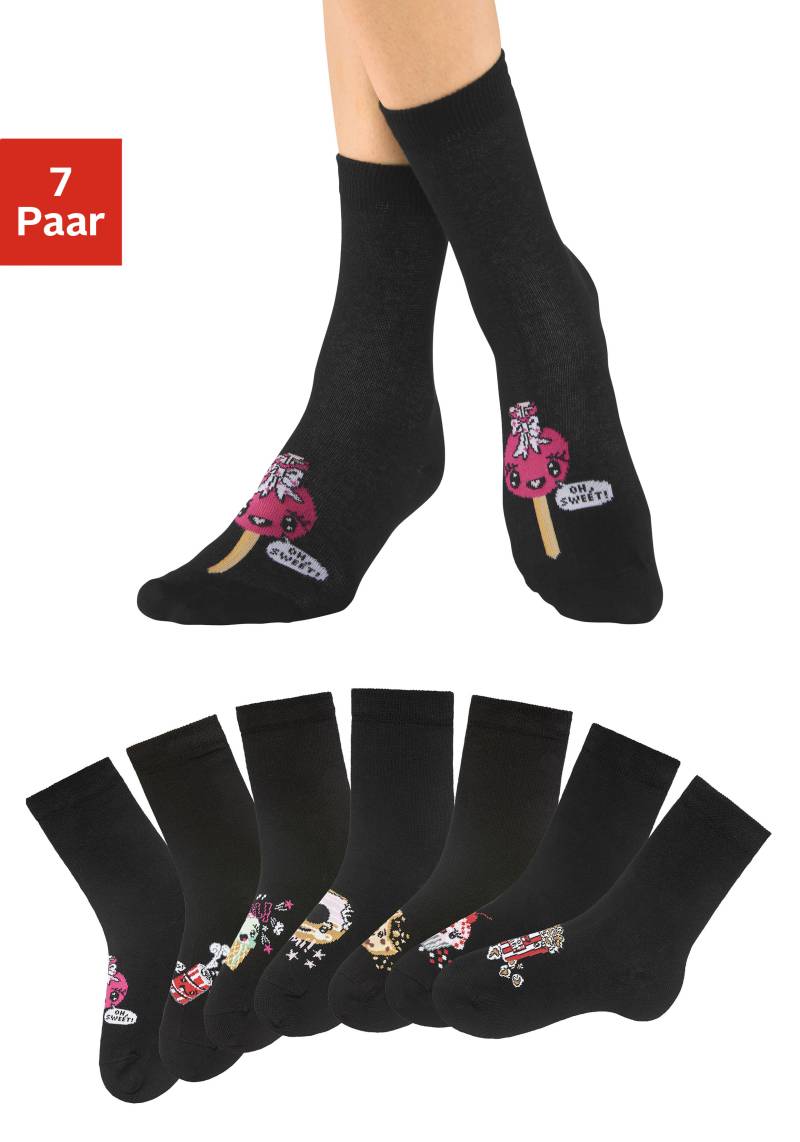 H.I.S Socken, (Packung, 7 Paar), mit eingestrickten Motiven von H.I.S