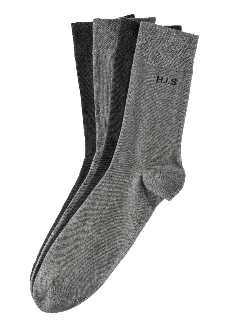 H.I.S Socken, (Packung, 4 Paar), mit druckfreiem Bündchen von H.I.S