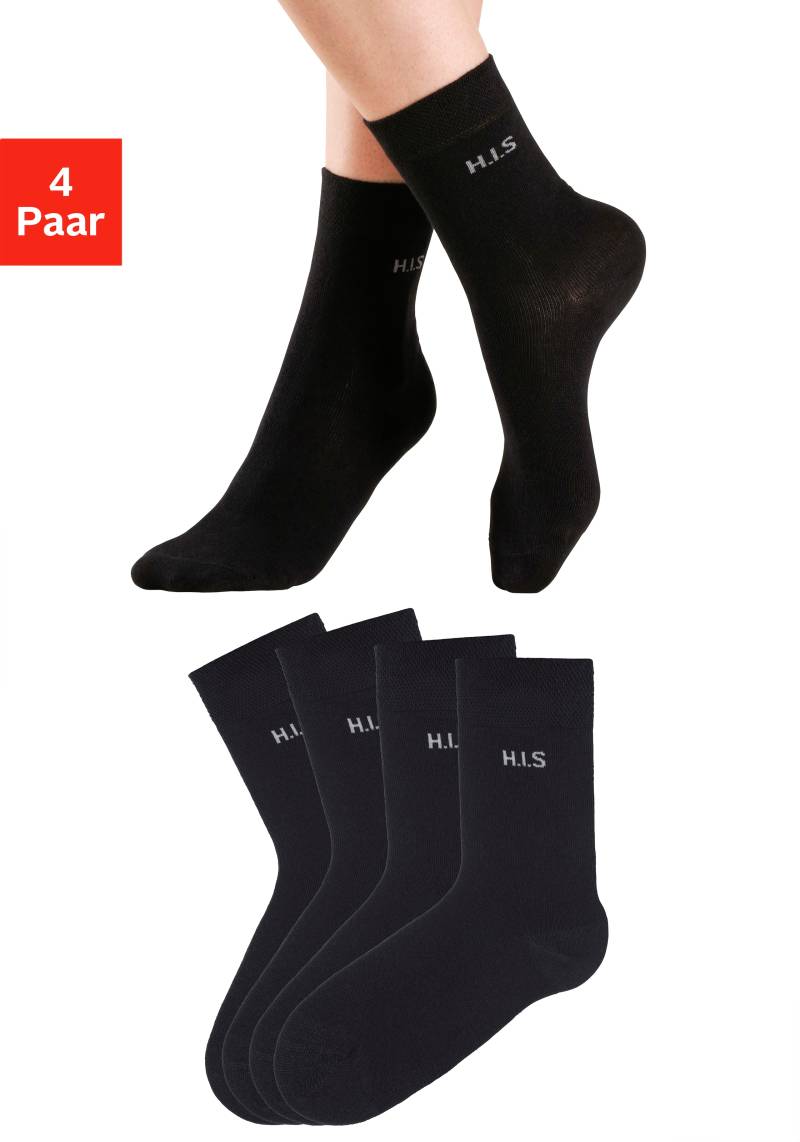 H.I.S Socken, (Packung, 4 Paar), ohne einschneidendes Bündchen von H.I.S