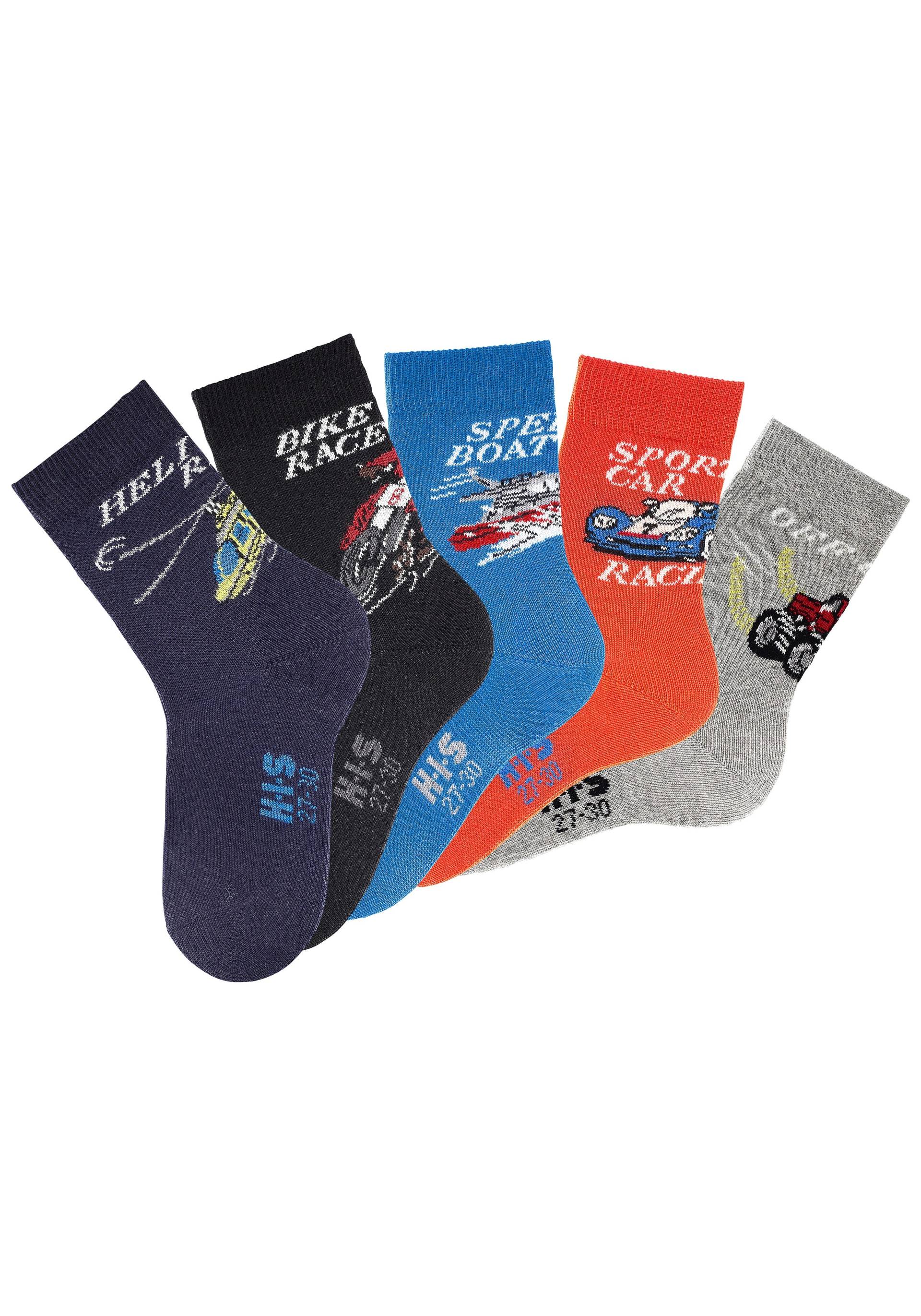 H.I.S Socken, (Packung, 5 Paar), mit Automotiven von H.I.S