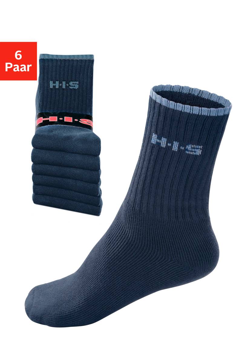 H.I.S Sportsocken, (Packung, 6 Paar), mit Frottee & verstärkten Belastungszonen von H.I.S