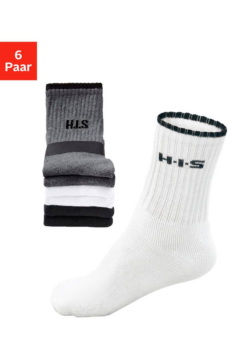 H.I.S Sportsocken, (Packung, 6 Paar), mit Frottee & verstärkten Belastungszonen von H.I.S