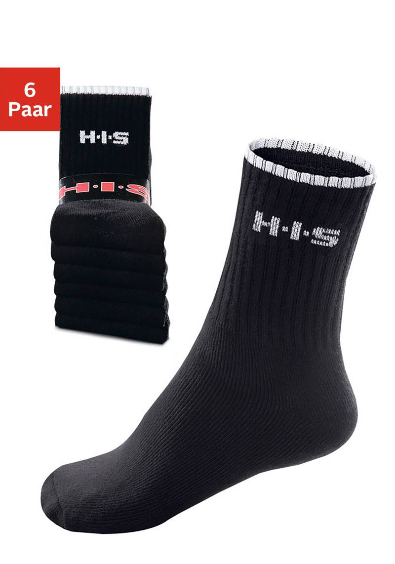 H.I.S Sportsocken, (Packung, 6 Paar), mit Frottee & verstärkten Belastungszonen von H.I.S