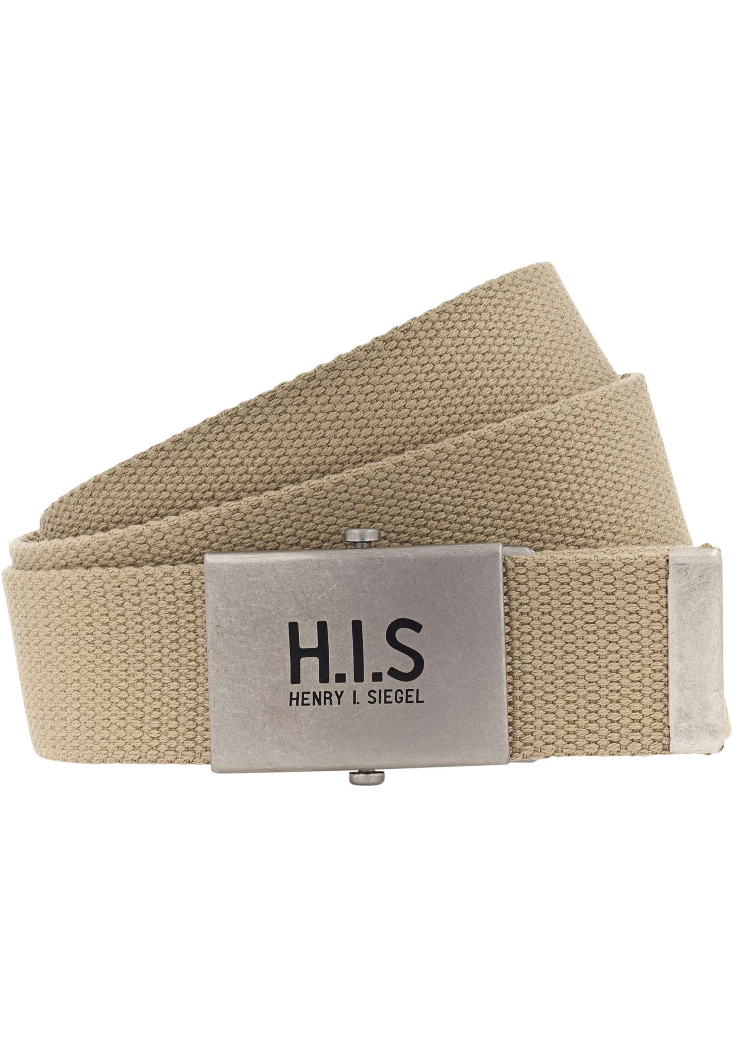 H.I.S Stoffgürtel, Bandgürtel mit H.I.S Logo auf der Koppelschliesse von H.I.S