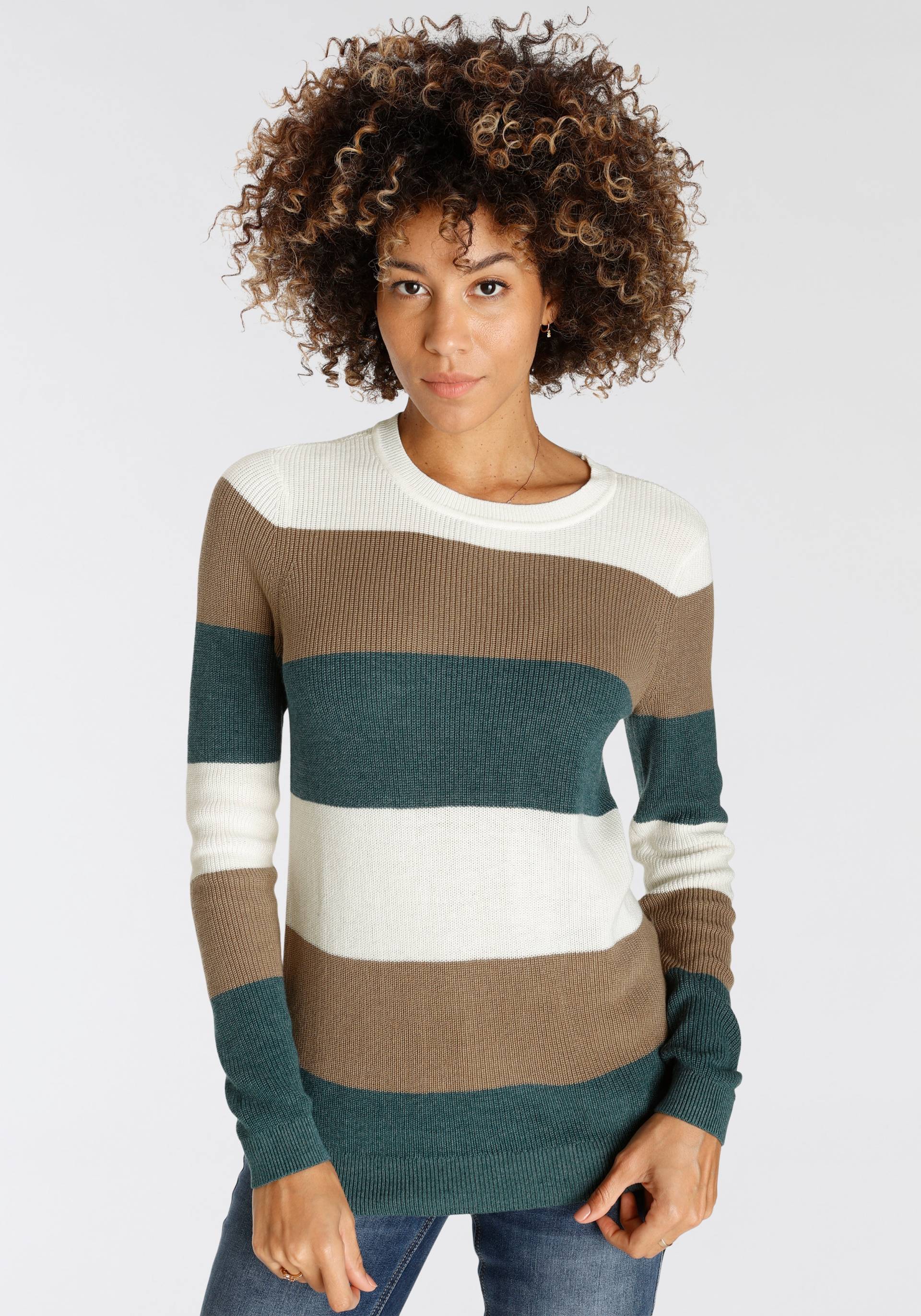 H.I.S Strickpullover, in modischem Streifenmuster H.I.S Strickpullover, in modischem Streifenmuster von H.I.S