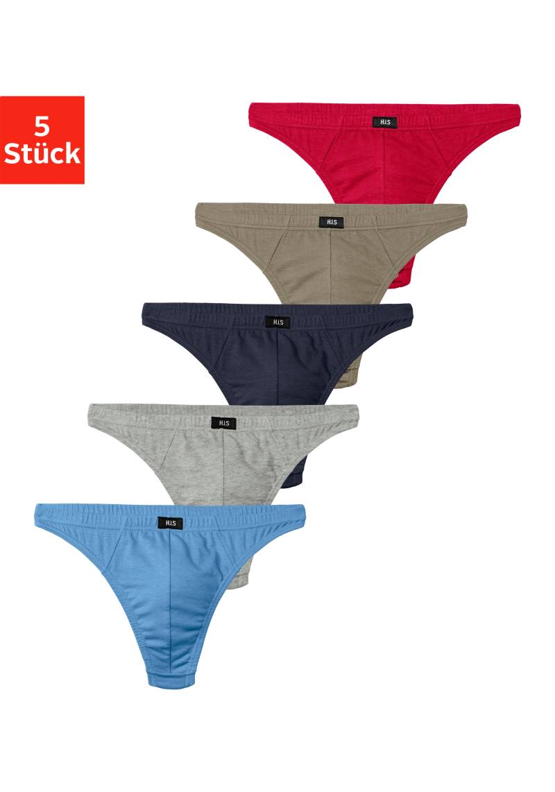 H.I.S String »Herren Unterhose«, (Packung, 5 St.), in Baumwollstretch-Qualität von H.I.S