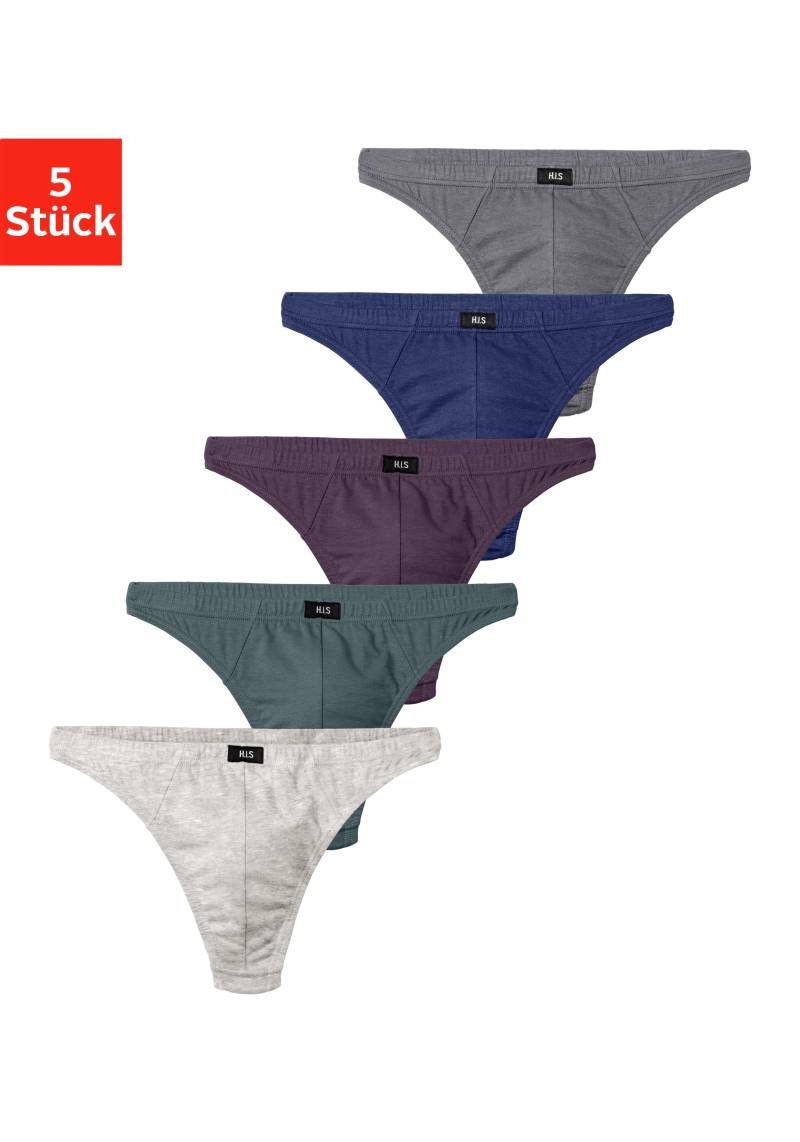 H.I.S String »Herren Unterhose«, (Packung, 5 St.), in Baumwollstretch-Qualität von H.I.S