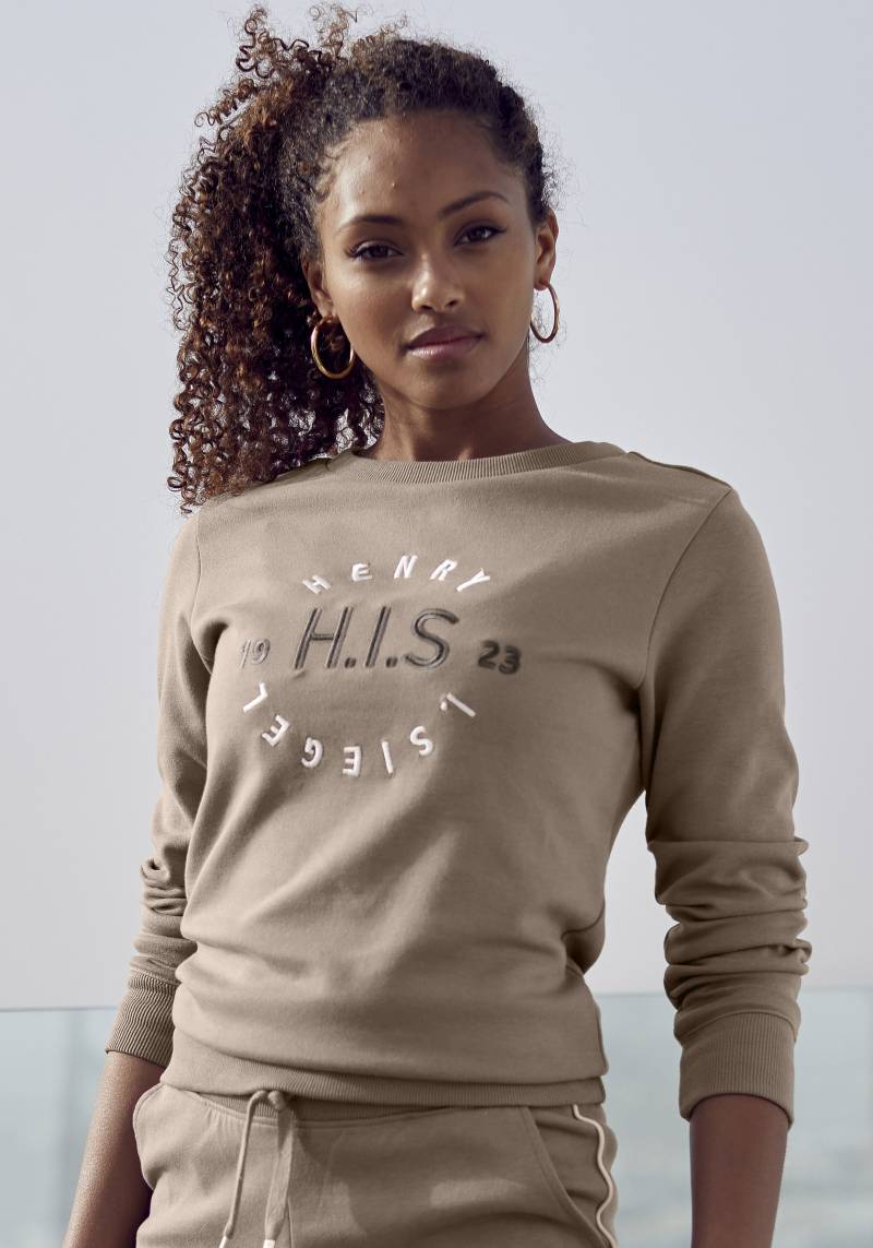 H.I.S Sweatshirt, mit grosser Logo Stickerei, Loungeanzug von H.I.S