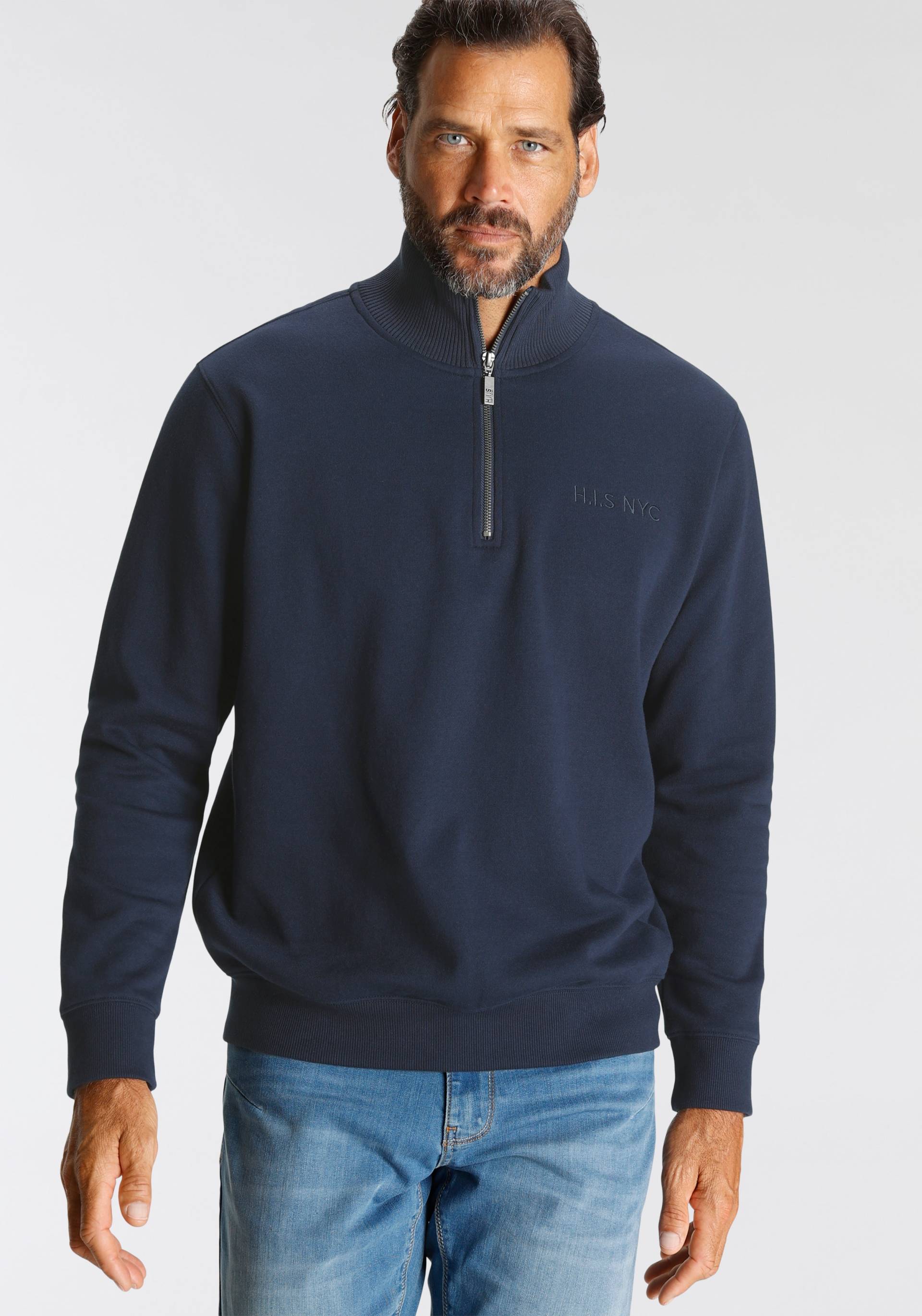H.I.S Sweatshirt, mit mehrfarbigem Kragen von H.I.S