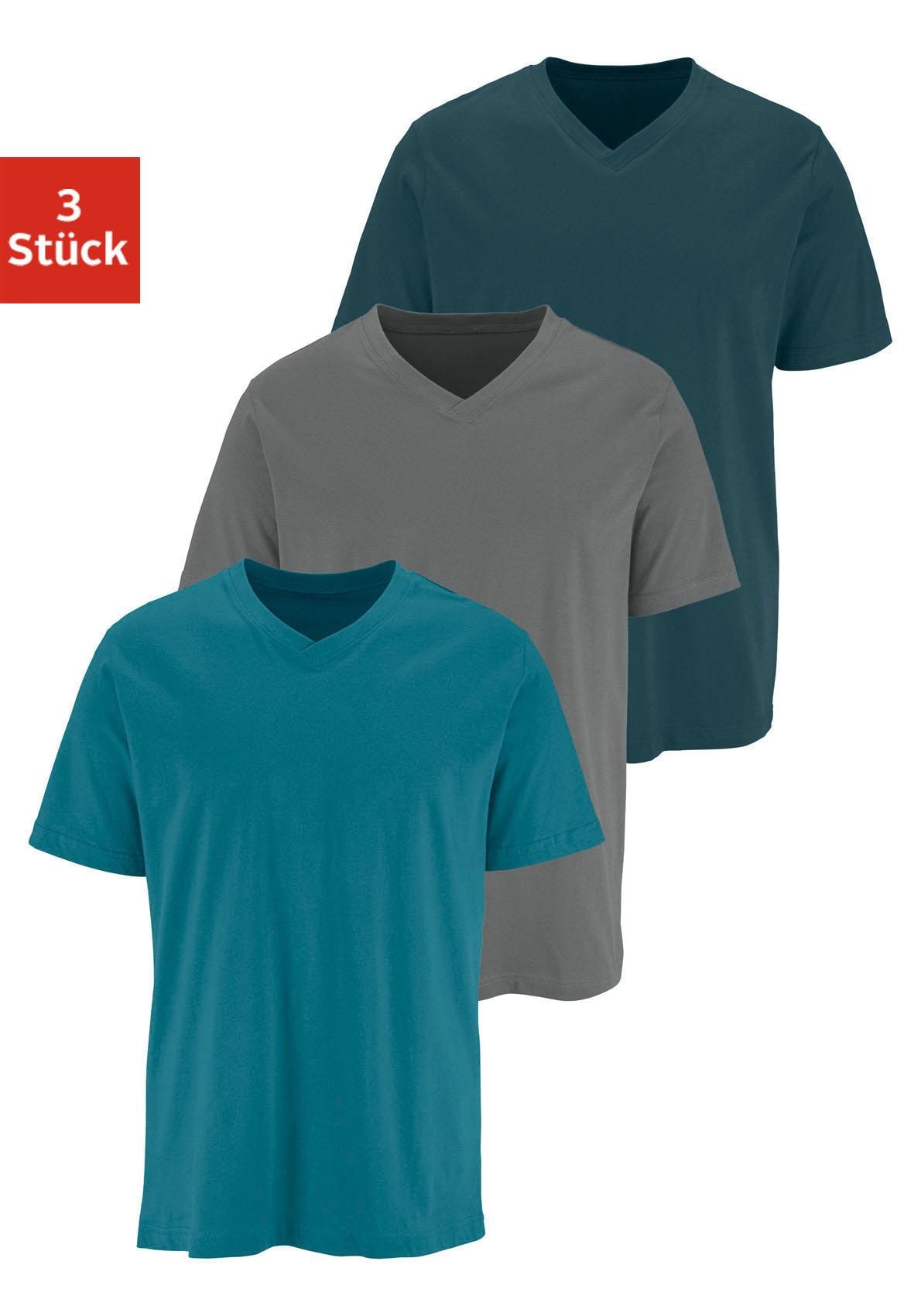 H.I.S T-Shirt, mit V-Ausschnitt aus Baumwolle, Unterhemd, T-Shirt H.I.S T-Shirt, mit V-Ausschnitt aus Baumwolle, Unterhemd, T-Shirt von H.I.S