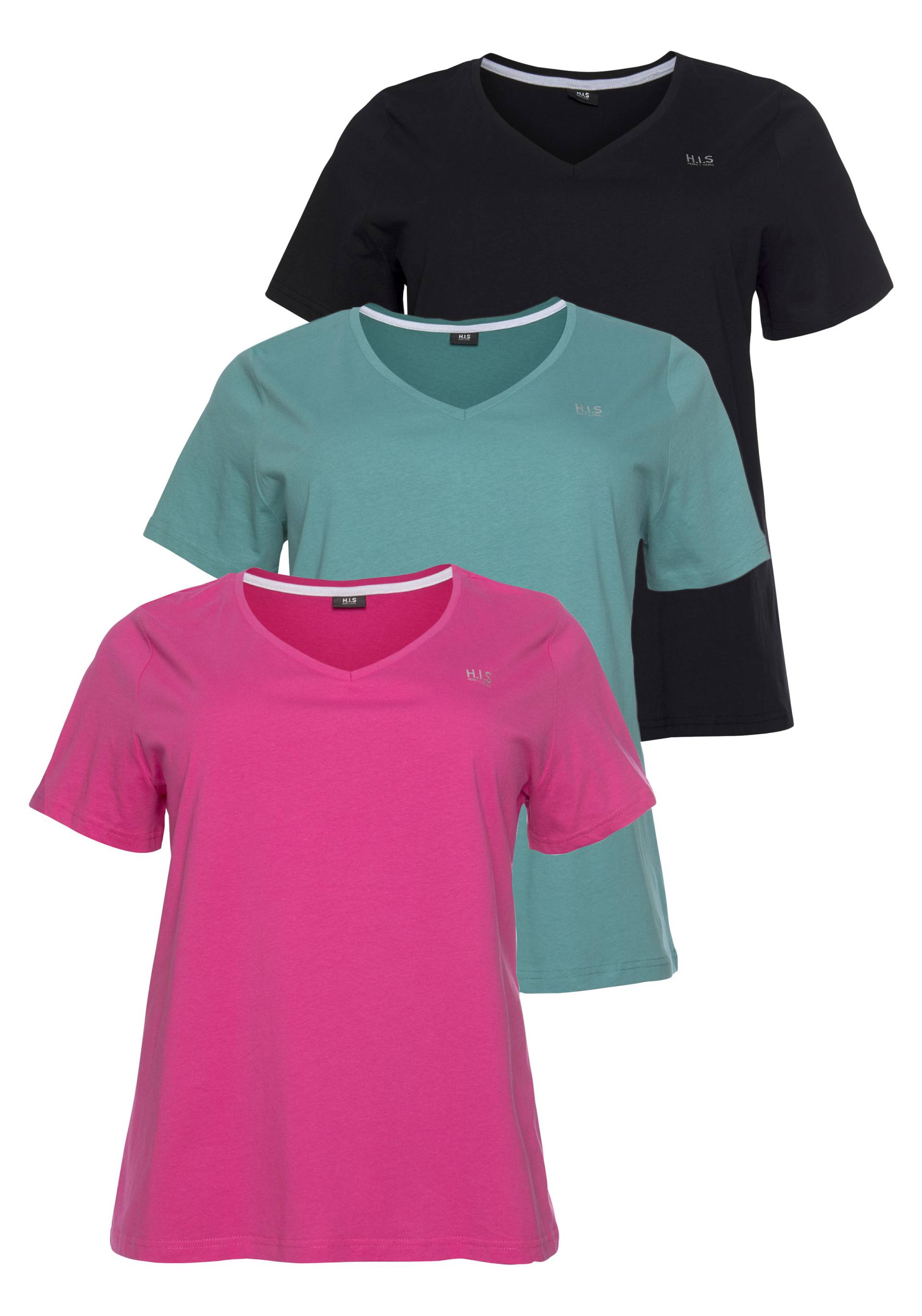 H.I.S T-Shirt »Essential-Basics«, figurumspielender Schnitt, aus Baumwolle H.I.S T-Shirt »Essential-Basics«, figurumspielender Schnitt, aus Baumwolle von H.I.S
