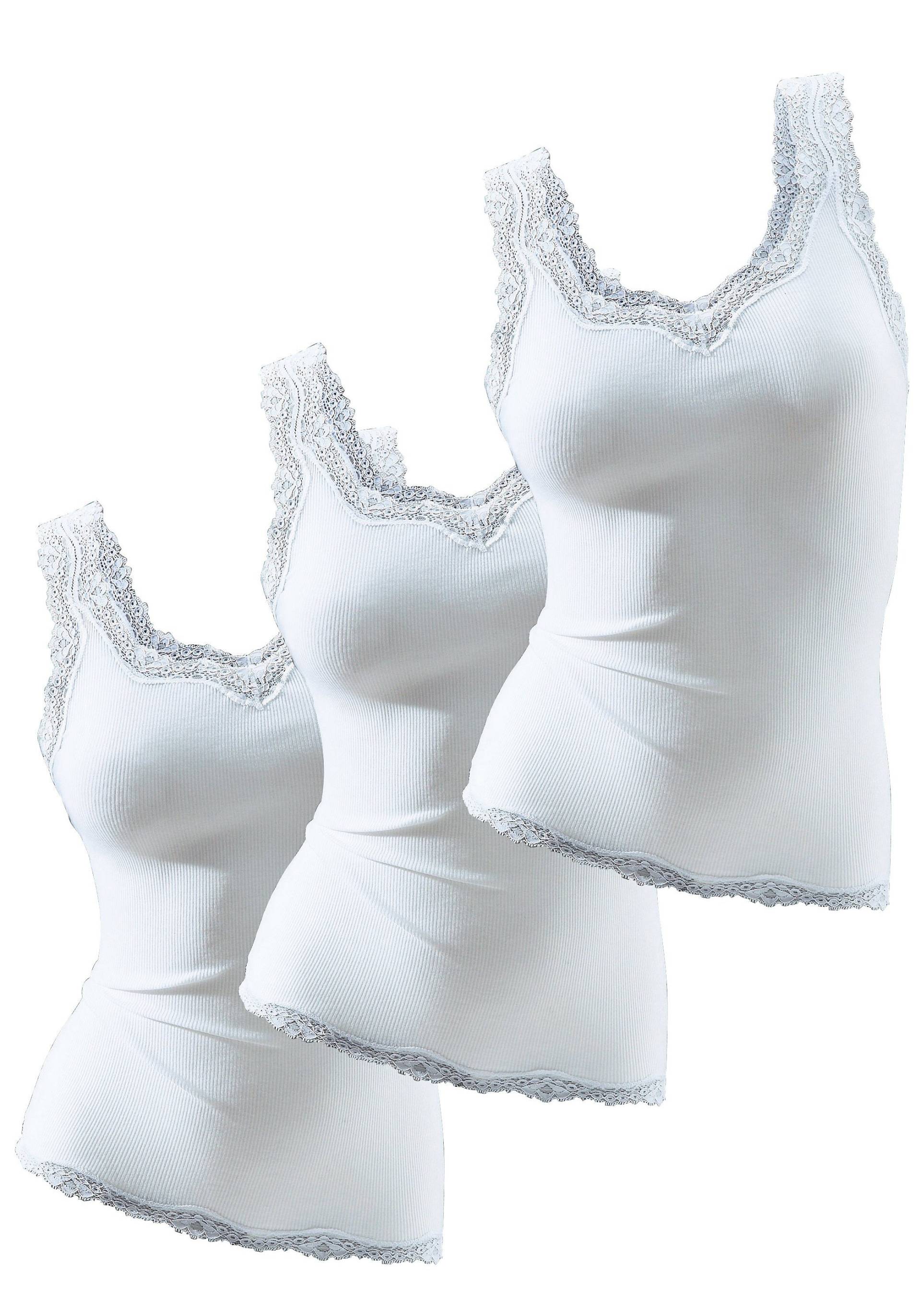 H.I.S Tanktop, (3er-Pack), mit Spitze von H.I.S