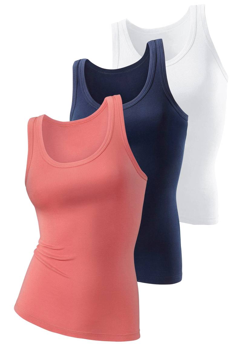 H.I.S Tanktop »ohne Seitennähte«, (3er-Pack), aus weicher Rippqualität aus Baumwolle H.I.S Tanktop »ohne Seitennähte«, (3er-Pack), aus weicher Rippqualität aus Baumwolle von H.I.S