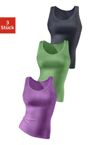 H.I.S Tanktop »ohne Seitennähte«, (3er-Pack), aus weicher Rippqualität aus Baumwolle H.I.S Tanktop »ohne Seitennähte«, (3er-Pack), aus weicher Rippqualität aus Baumwolle von H.I.S