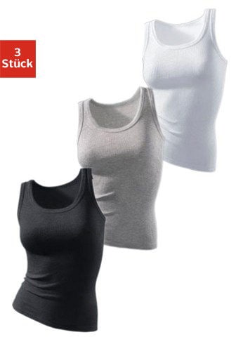 H.I.S Tanktop »ohne Seitennähte«, (3er-Pack), aus weicher Rippqualität aus Baumwolle H.I.S Tanktop »ohne Seitennähte«, (3er-Pack), aus weicher Rippqualität aus Baumwolle von H.I.S
