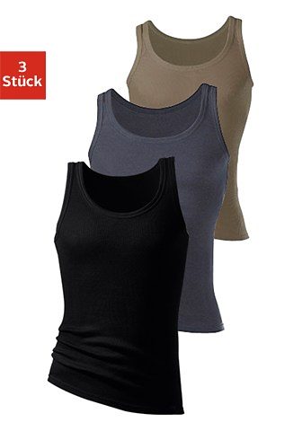 H.I.S Tanktop »Feinripp«, (Packung, 3 tlg.), ohne Seitennähte von H.I.S