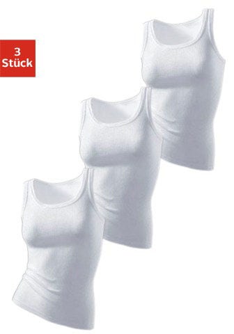 H.I.S Tanktop, (Packung, 3er-Pack), aus reiner Baumwolle ohne Seitennähte von H.I.S