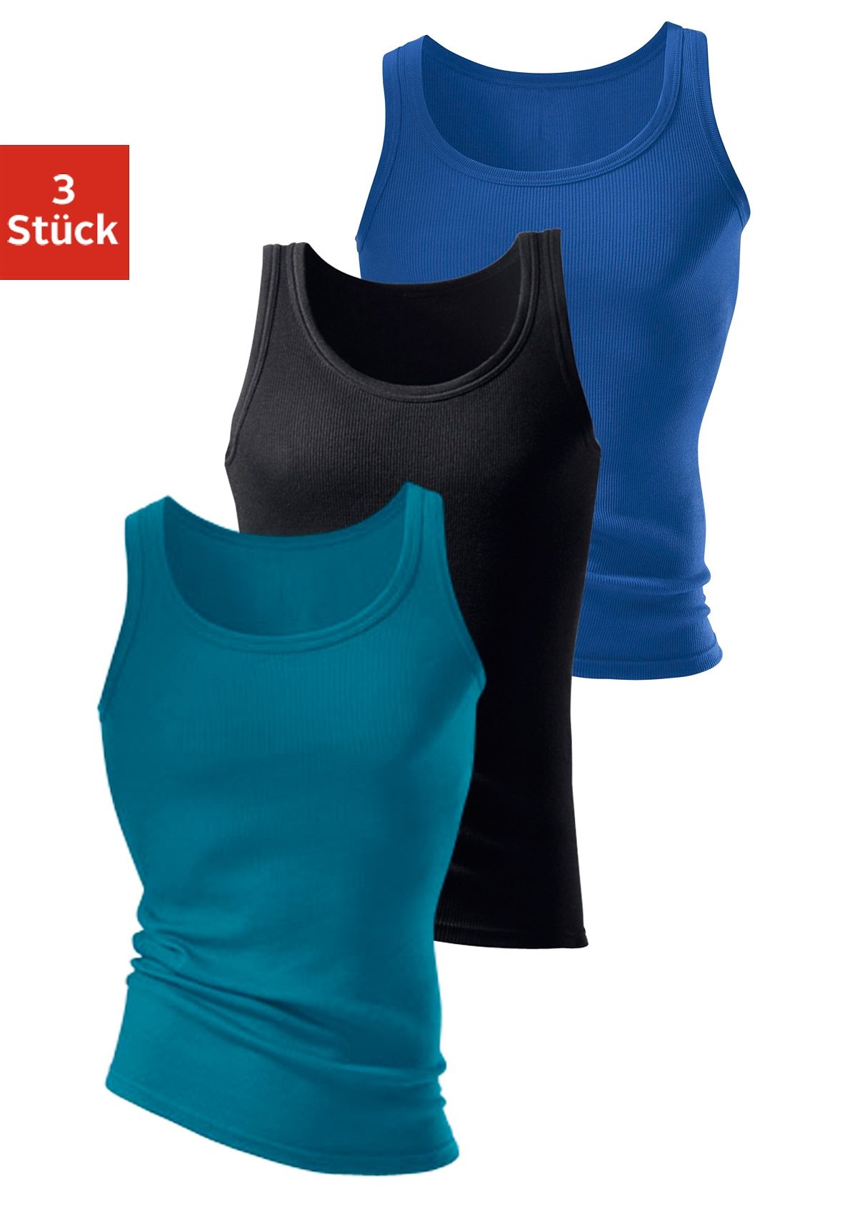H.I.S Unterhemd »Doppelripp Tanktop«, (3 St.), ohne Seitennähte H.I.S Unterhemd »Doppelripp Tanktop«, (3 St.), ohne Seitennähte von H.I.S