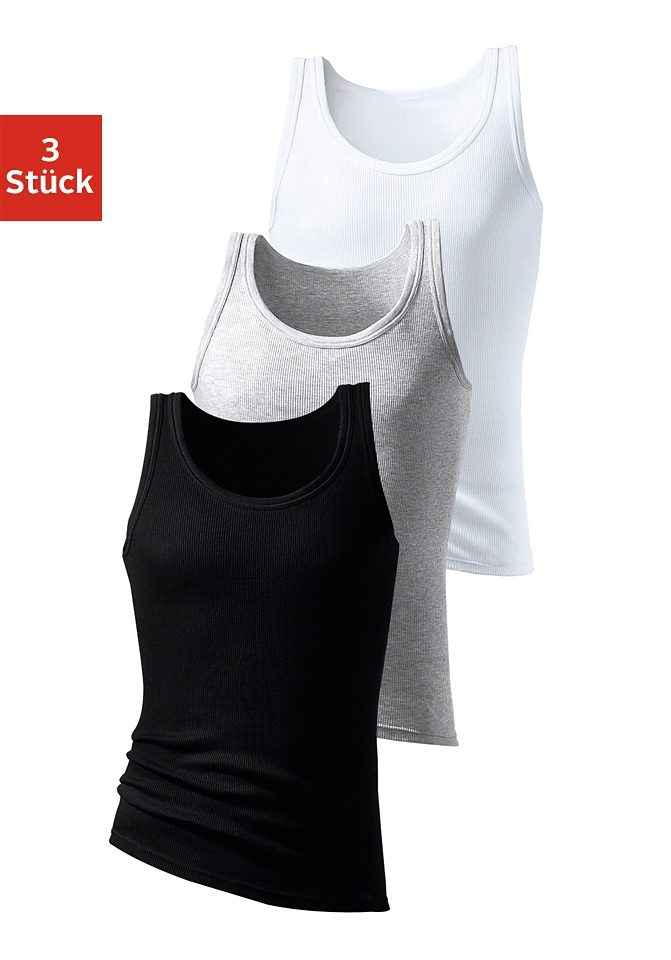 H.I.S Unterhemd »Doppelripp Tanktop«, (3 St.), ohne Seitennähte H.I.S Unterhemd »Doppelripp Tanktop«, (3 St.), ohne Seitennähte von H.I.S