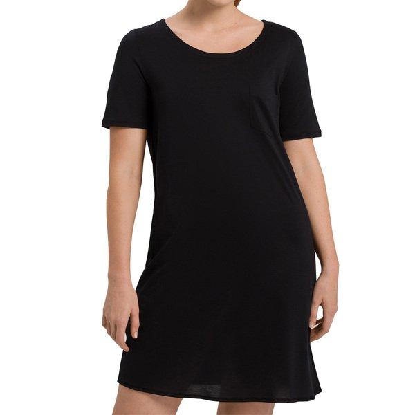 Cotton Deluxe - Nachthemd Kurzarm Damen Schwarz XL von HANRO