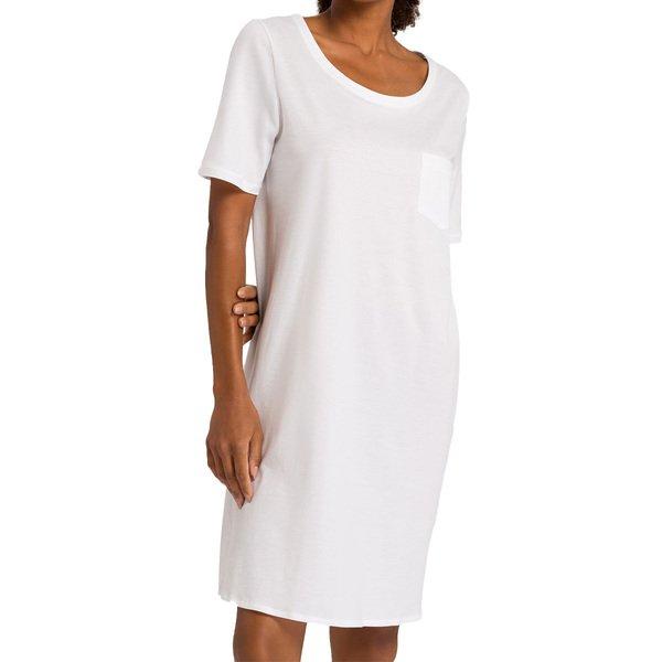 Cotton Deluxe - Nachthemd Kurzarm Damen Weiss S von HANRO