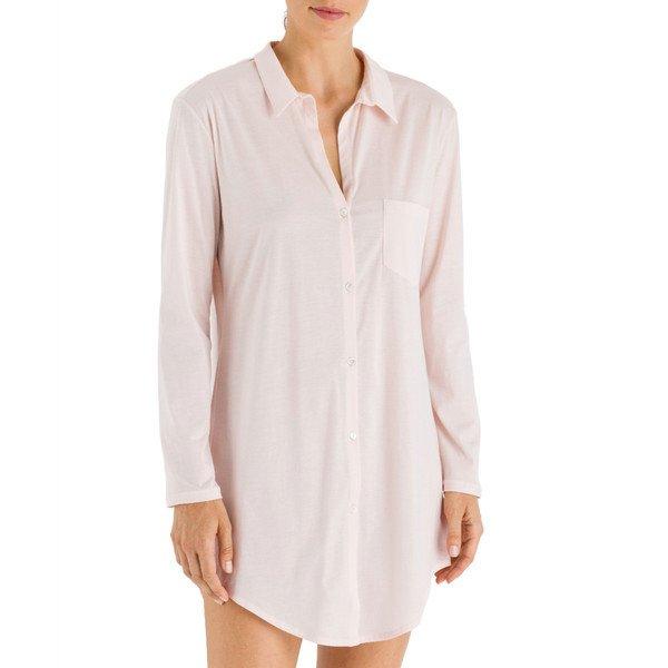 Hanro - Cotton Deluxe Nachthemd Langarm, für Damen, Rosa, Größe M von Hanro