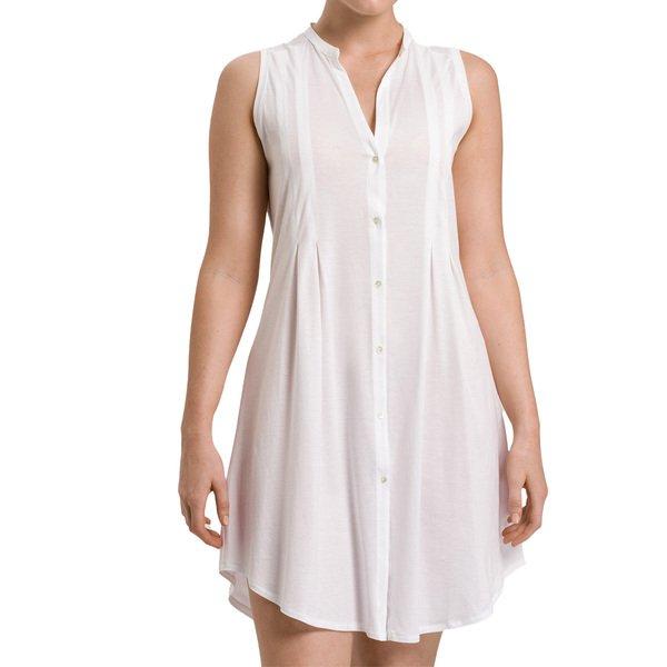 Hanro - Cotton Deluxe Nachthemd ohne Arm, für Damen, Weiss, Größe M von Hanro