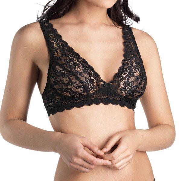 Hanro - Moments Soft Cup BH ohne Bügel, für Damen, Schwarz, Größe 75/D von Hanro