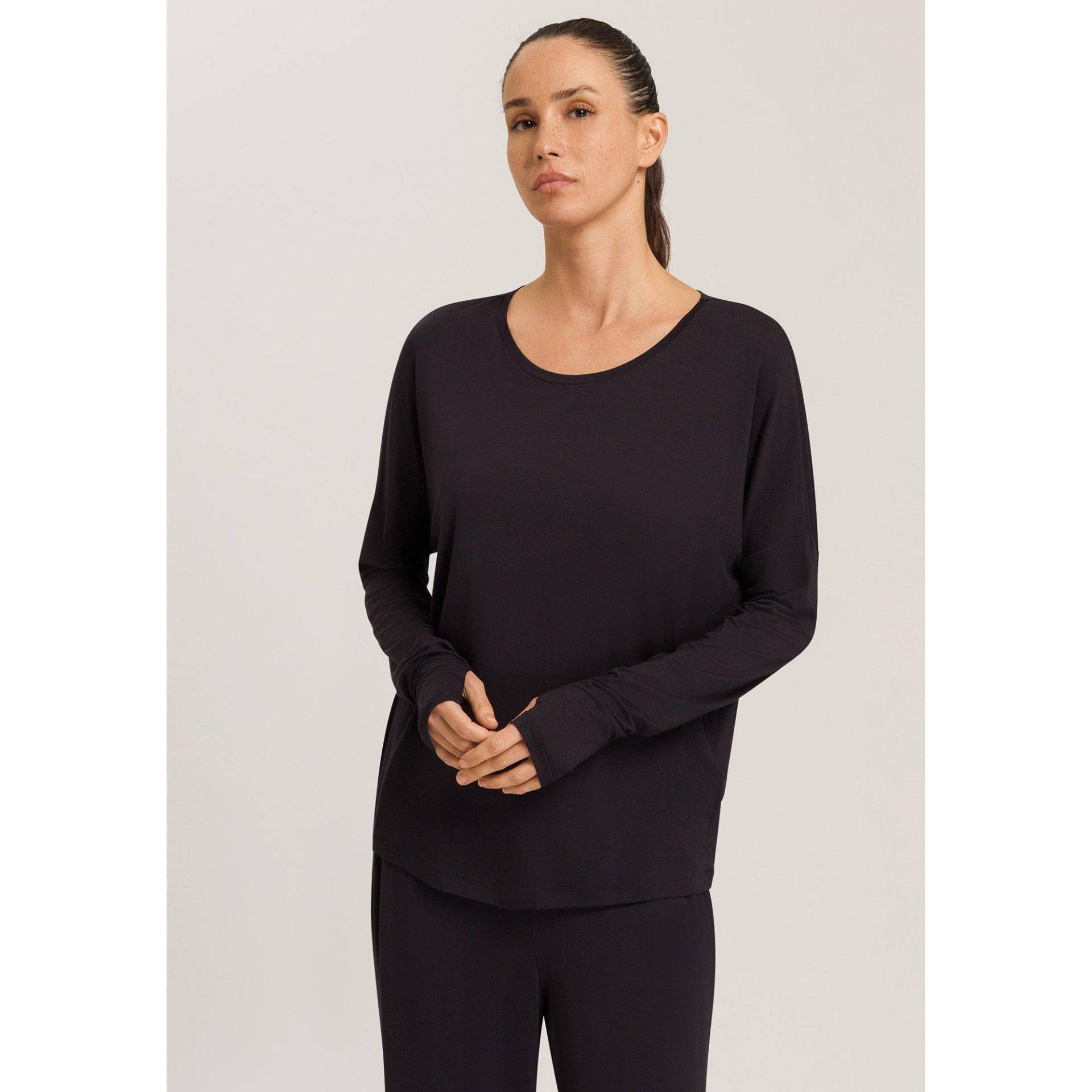 Shirt, Langarm Damen Schwarz L von HANRO