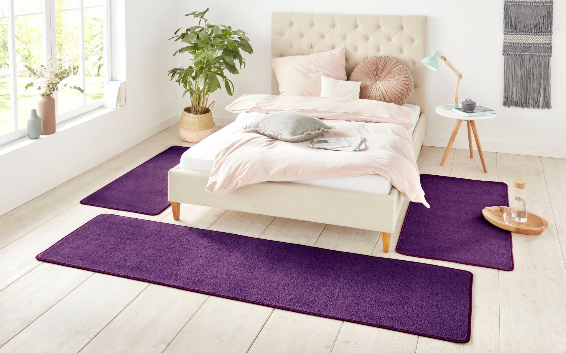 HANSE Home Bettumrandung »Shashi«, (3 tlg.), Kurzflor, Unifarben, Teppich, Bettläufer, Bettvorleger, Teppichläufer HANSE Home Bettumrandung »Shashi«, (3 tlg.), Kurzflor, Unifarben, Teppich, Bettläufer, Bettvorleger, Teppichläufer von HANSE Home