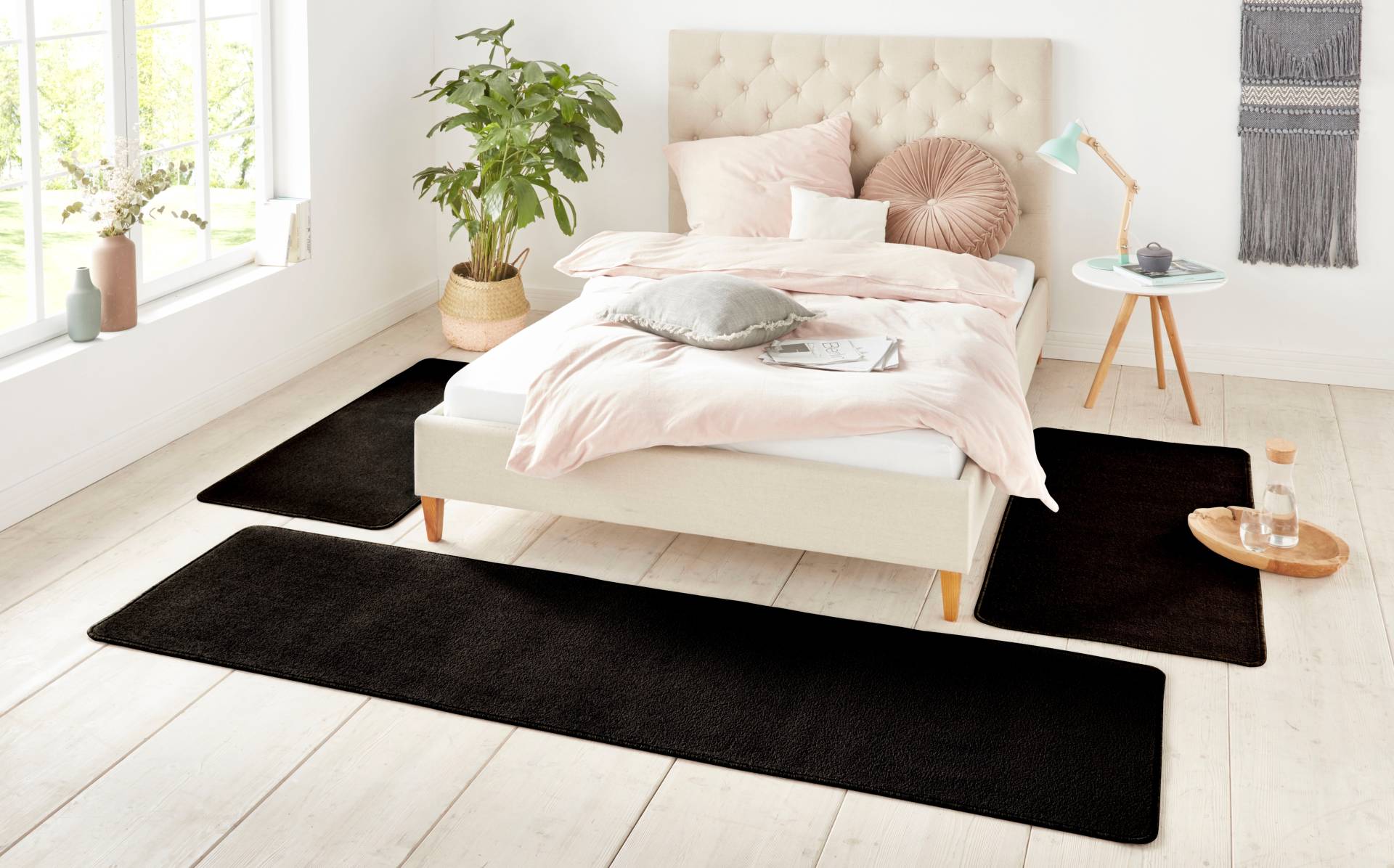 HANSE Home Bettumrandung »Shashi«, (3 tlg.), Kurzflor, Unifarben, Teppich, Bettläufer, Bettvorleger, Teppichläufer HANSE Home Bettumrandung »Shashi«, (3 tlg.), Kurzflor, Unifarben, Teppich, Bettläufer, Bettvorleger, Teppichläufer von HANSE Home