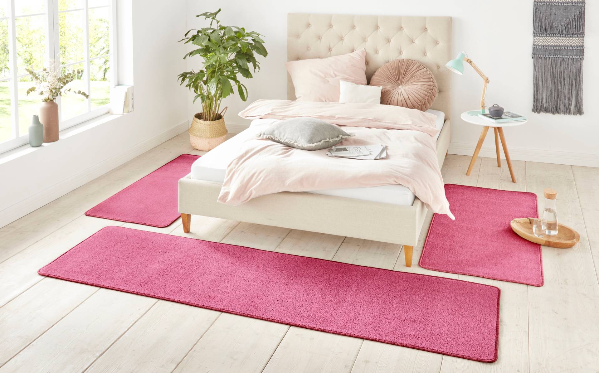 HANSE Home Bettumrandung »Shashi«, (3 tlg.), Kurzflor, Unifarben, Teppich, Bettläufer, Bettvorleger, Teppichläufer HANSE Home Bettumrandung »Shashi«, (3 tlg.), Kurzflor, Unifarben, Teppich, Bettläufer, Bettvorleger, Teppichläufer von HANSE Home
